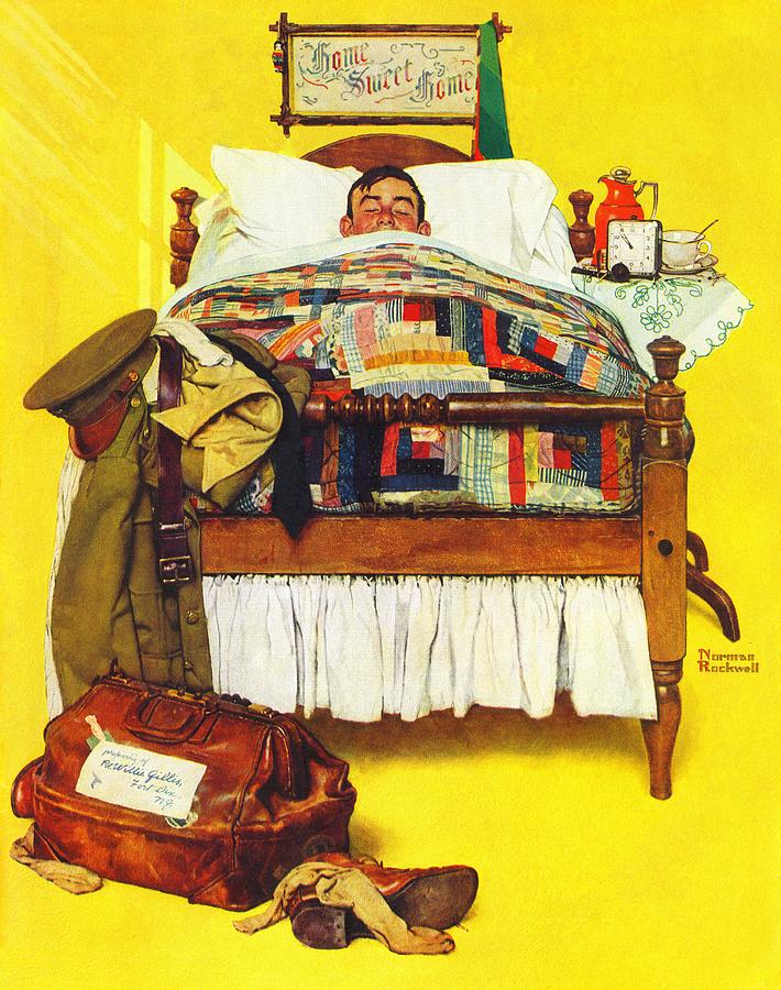 willie Gillis Home On Leave Painting by Norman Rockwell