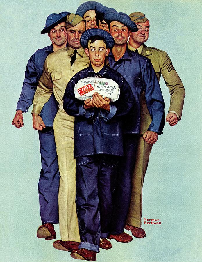 willie Gillis Package From Home Painting by Norman Rockwell