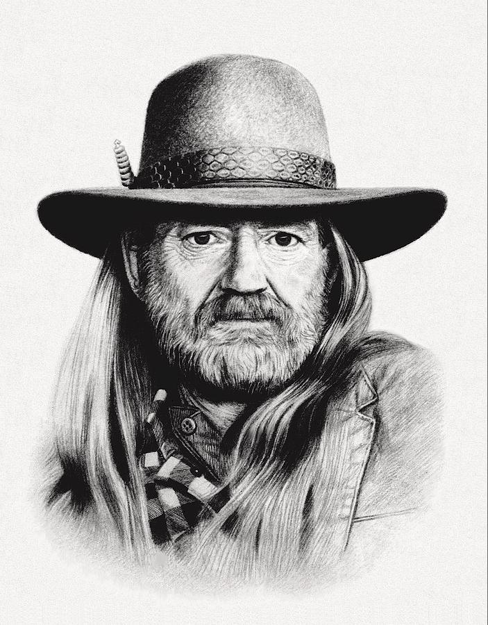 Willie Nelson Painting by Mike Roberts Fine Art America