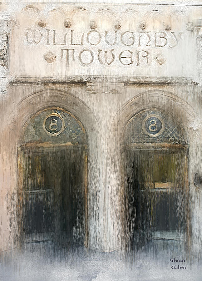 Willoughby Tower Entrance Mixed Media by Glenn Galen