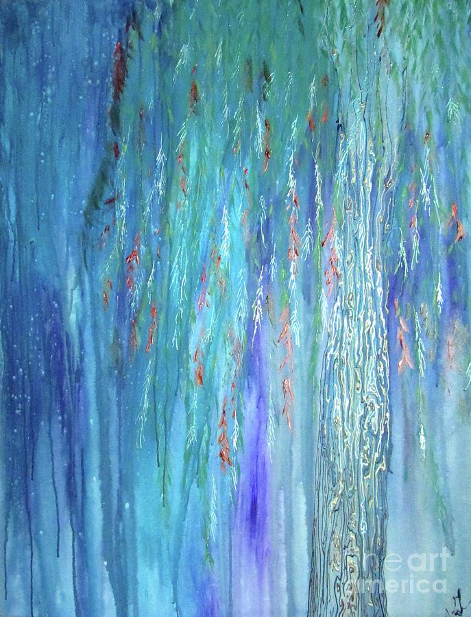 Willow in Water Painting by Cheryle Gannaway