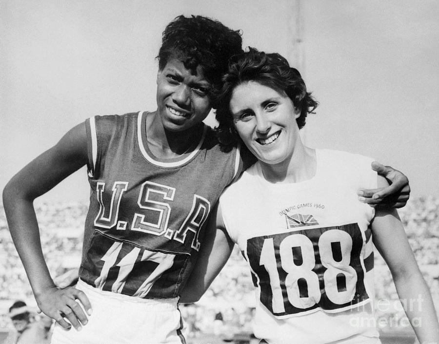 Wilma Rudolph Hugging Dorothy Hyman Photograph by Bettmann - Fine Art ...