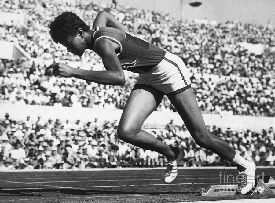 Wilma Rudolph Sprinting From Starting Photograph by Bettmann