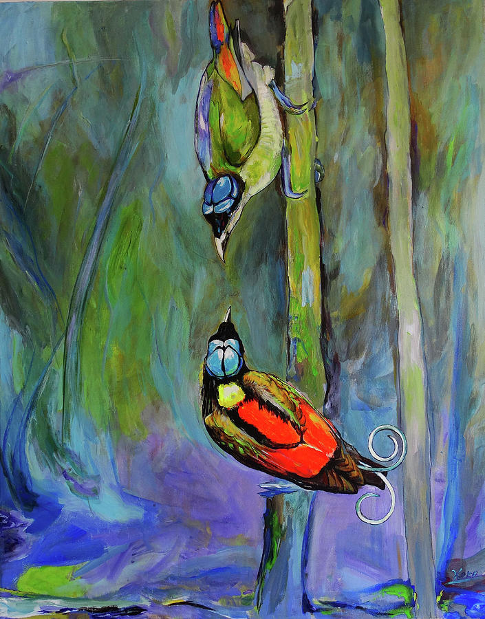 Wilsons Bird of Paradise Painting by Koro Arandia