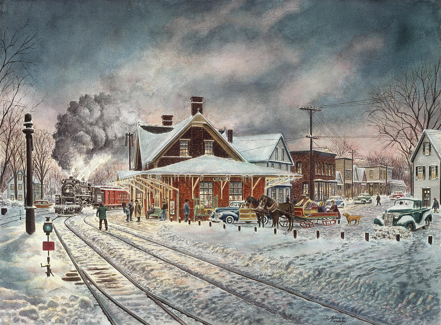 Winter Painting - Wilton, N.h. by Stanton Manolakas