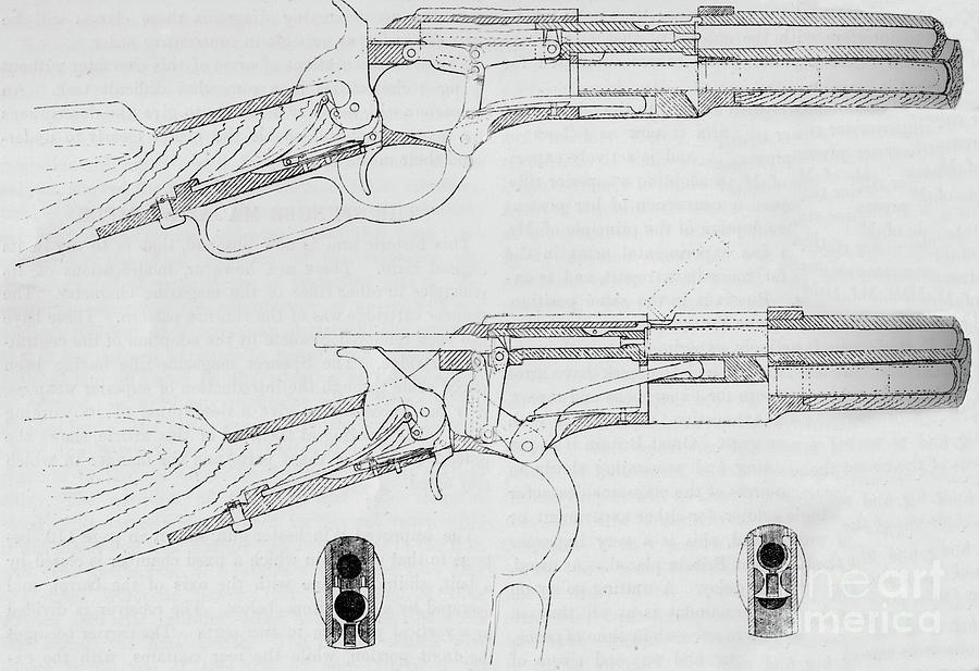 Winchester Magazine Gun, 1884 Drawing by Print Collector