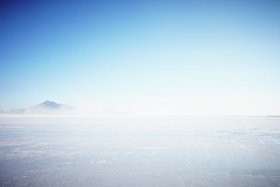 Nature Photograph - Wind Blowing Over Salt Flats by Thomas Barwick