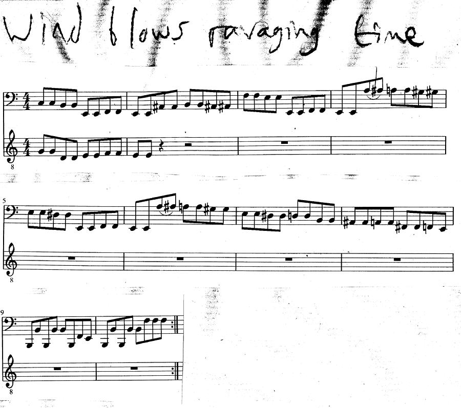 Wind blows ravaging time sheet music by Artist Dot Wind blows ravaging time sheet music by Artist Dot