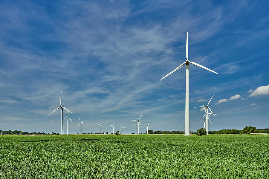 Wind Farm In The State Of Wursten, Lower Saxony, Germany Photograph by Stephan Bcker