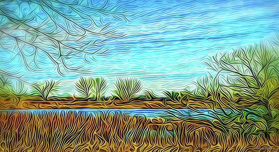 Wind Song Over Pond Digital Art by Joel Bruce Wallach