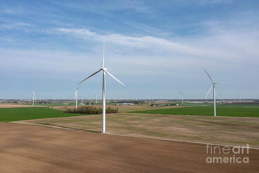Wind Turbines In Michigan Thumb Photograph by Jim West/science Photo Library