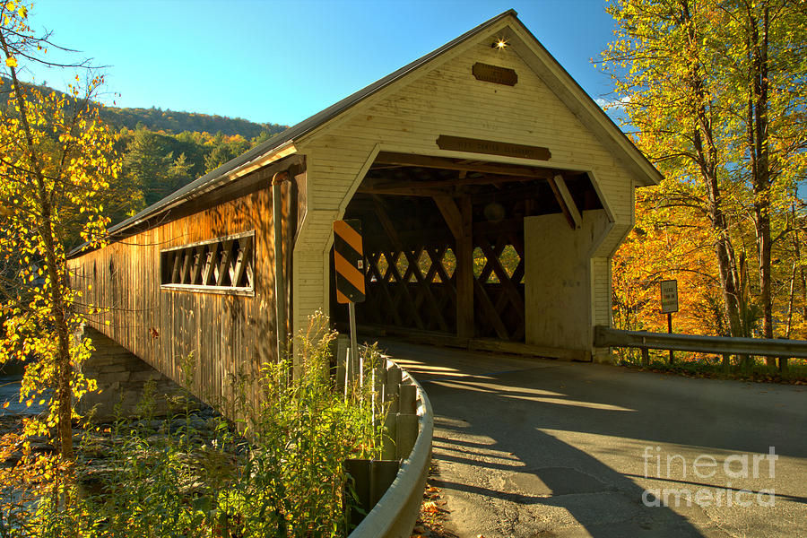 Windham County Vermont Dummerston Covered Bridge Photograph by Adam Jewell