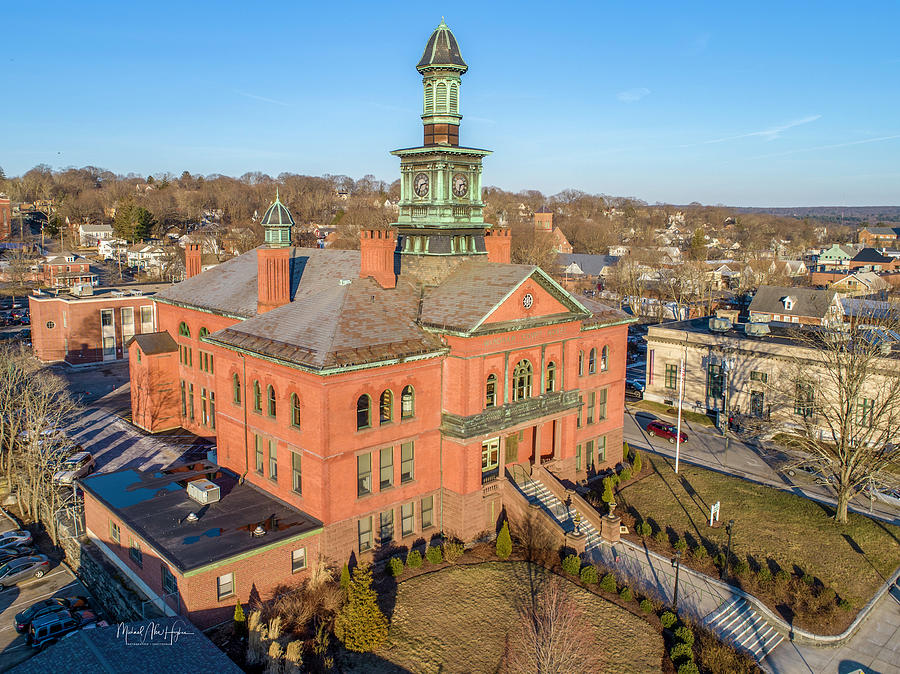 Windham Town Hall Photograph by Veterans Aerial Media LLC