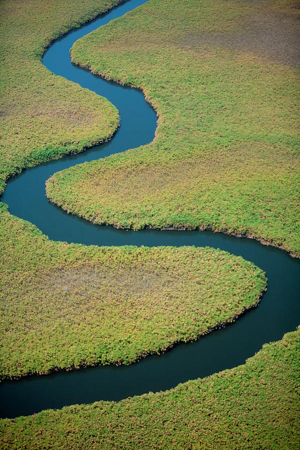 Winding River Course, Seen From Above Photograph by Mint Images/ Art ...