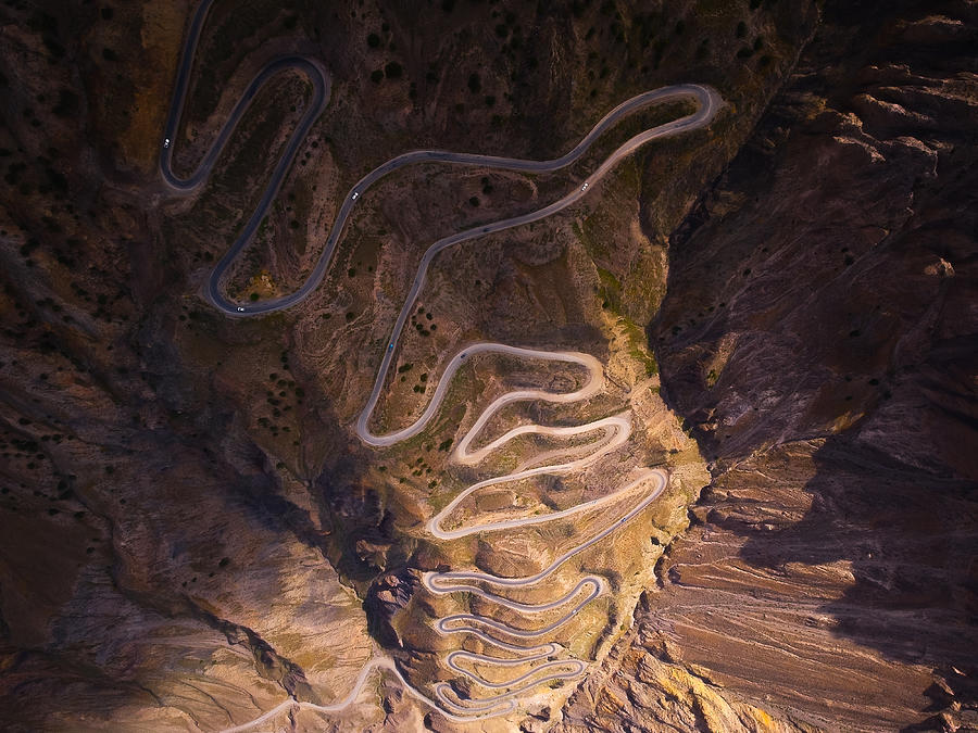 Mountain Photograph - Winding Road by Majid Behzad
