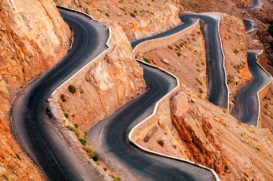 Winding Road With Hairpin Bends Up The Photograph by Mint Images/ Art Wolfe