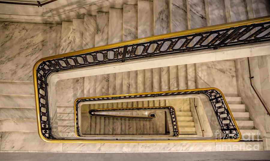 Winding Stairs City Hall San Francisco Ca Photograph by Chuck Kuhn