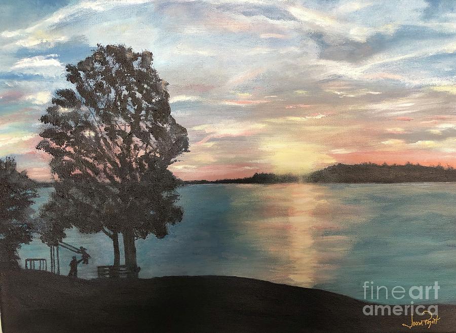 Windjammer Sunset Swing Painting by Joann Pagett - Fine Art America