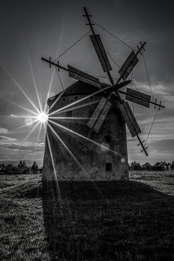Black And White Photograph - Windmill 01 by Anita Vincze