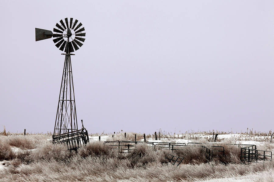 Windmill, Grassland, Purple Sunrise Photograph by Gacooksey Windmill, Grassland, Purple Sunrise Photograph by Gacooksey
