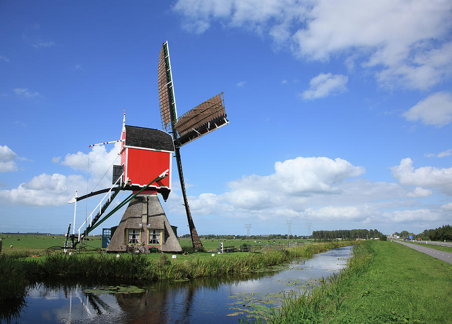 Windmill In Holland Photograph by Hiroshi Higuchi