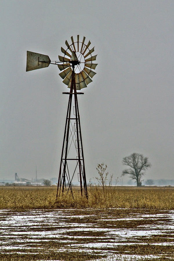 Windmill In The Field Photograph