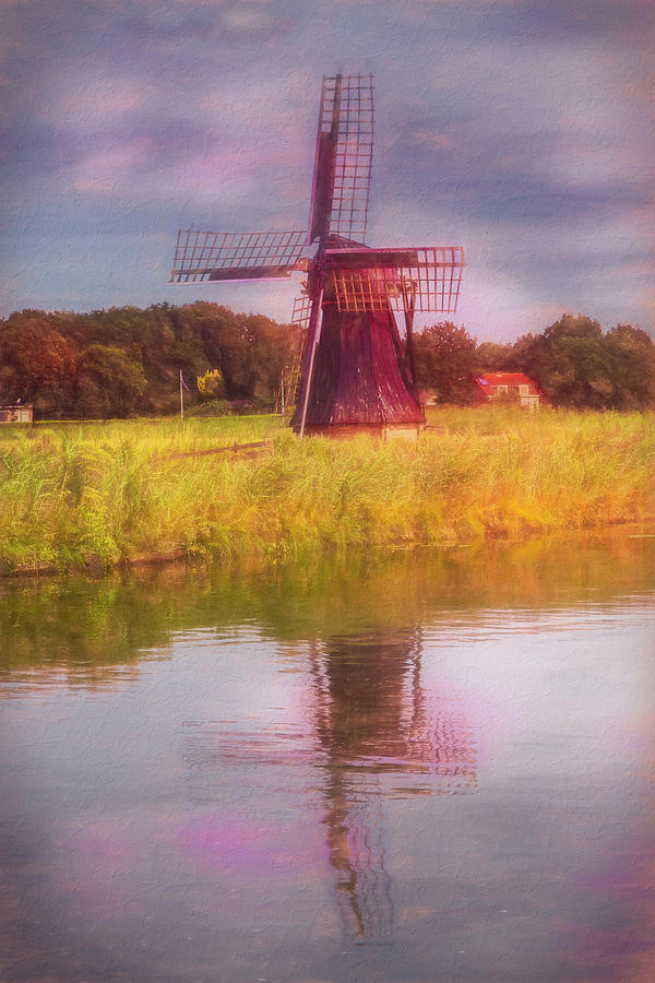 Windmill in the Morning Painting Photograph by Debra and Dave Vanderlaan Windmill in the Morning Painting Photograph by Debra and Dave Vanderlaan