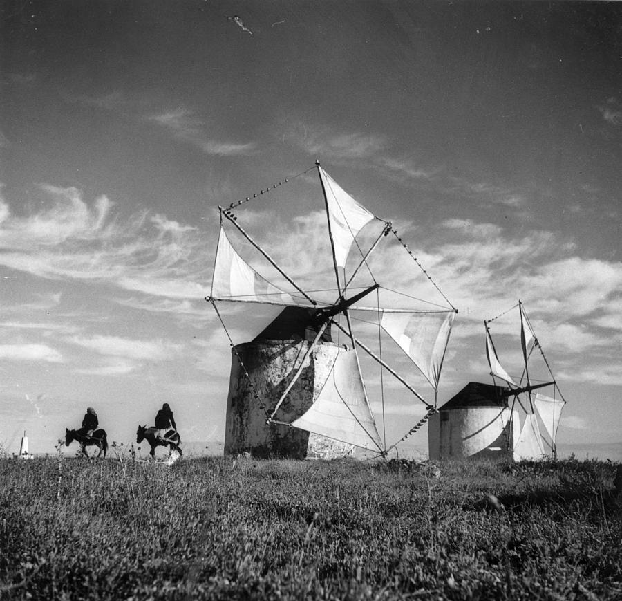 Windmill Sails Photograph by George Pickow