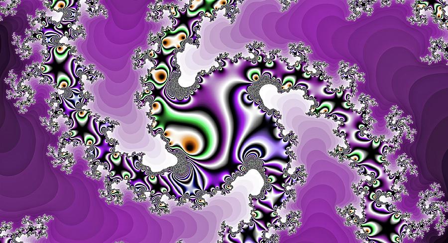 Windmill Spiral Fractal Purple Digital Art by Don Northup