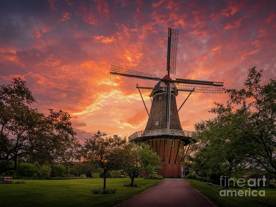 Windmill Sunrise, Holland, Michigan Photograph by Liesl Walsh