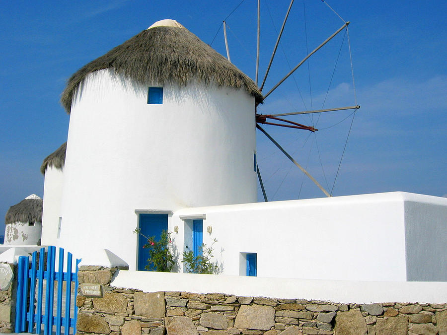 Windmill with a Blue Gate Photograph by Keiko Richter