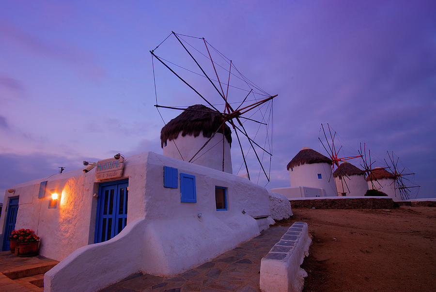 Windmills And Mykonos Photograph by Jordan Lye