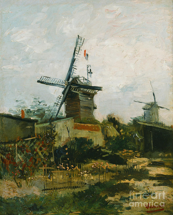 Windmills On Montmartre. Artist Gogh Drawing by Heritage Images