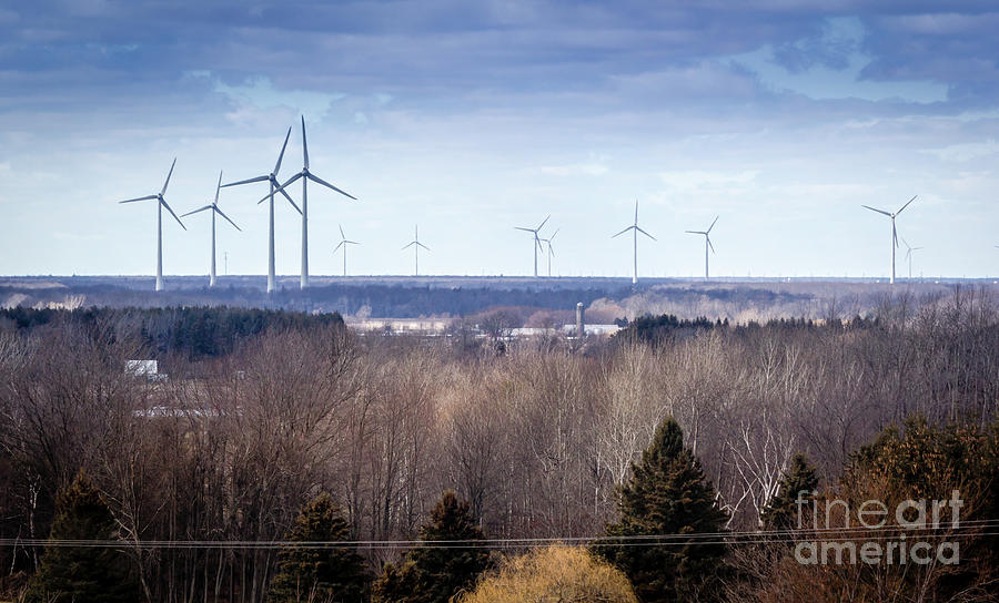 Spring Photograph - Wind Turbines On The Horizon #2 by Robert Alsop