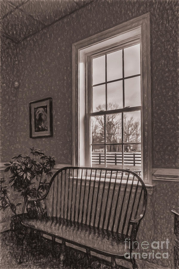Window And Bench 0388tit2is Digital Art By Doug Berry