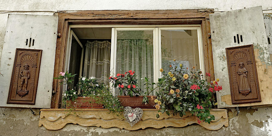 Window Flower Boxes In Colmar France Photograph by Rick Rosenshein
