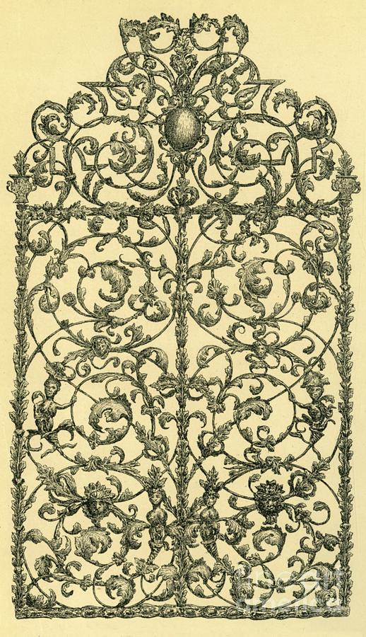 Window Grille Drawing by Print Collector
