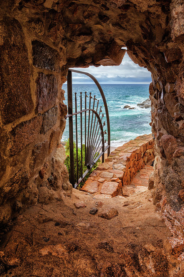 Window in Medieval Wall with View to the Sea Photograph by Artur Bogacki