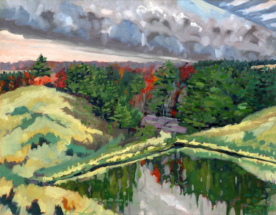 Fall Painting - Window Seat October Morning by Phil Chadwick