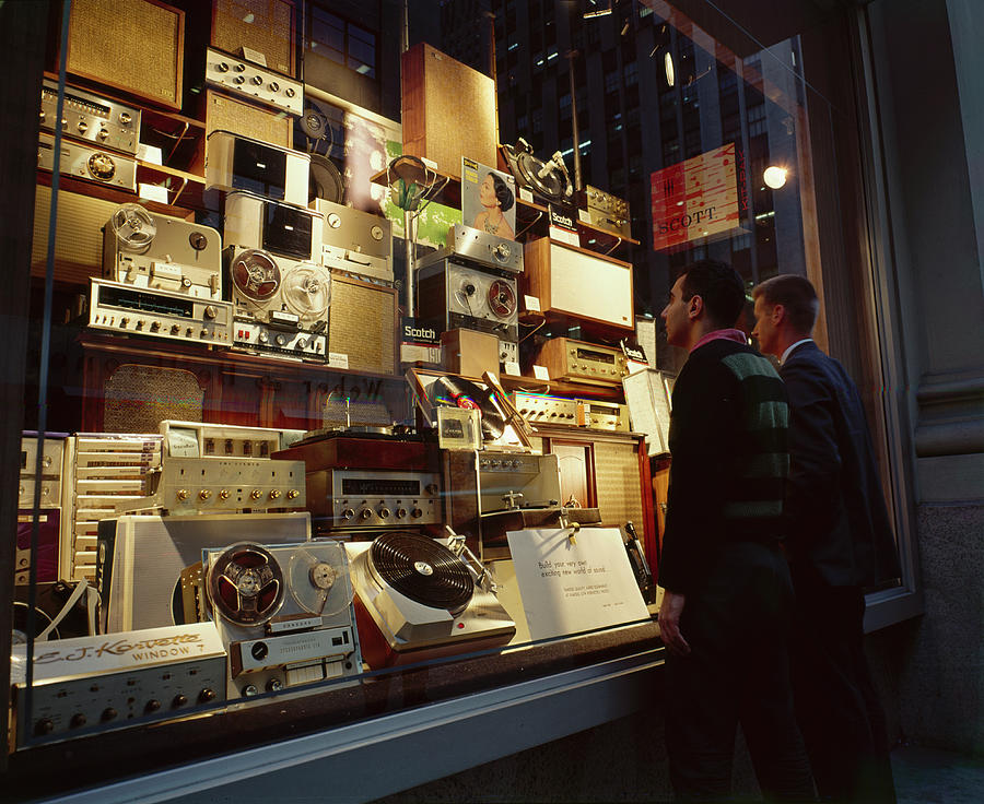 New York City Photograph - Window Shopping For Stereo Equipment by Yale Joel