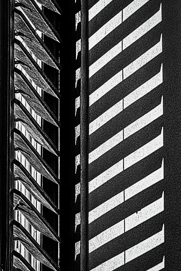 Window Shutter Shadow - Romania Photograph by Stuart Litoff