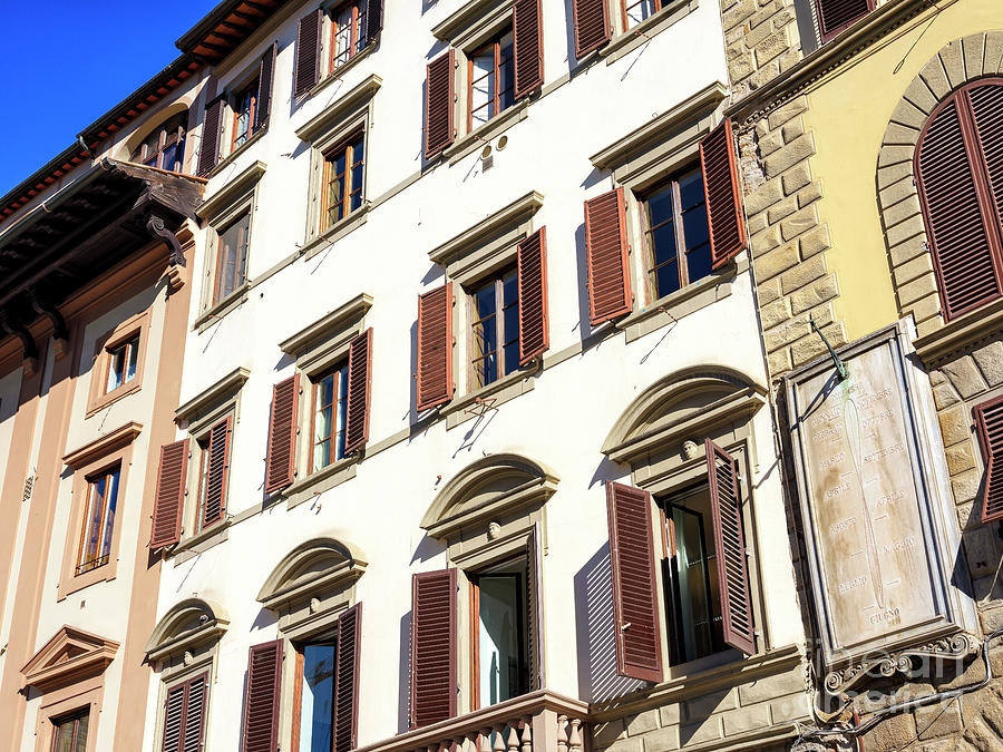 Window View at Piazza della Signoria in Florence Photograph by John Rizzuto