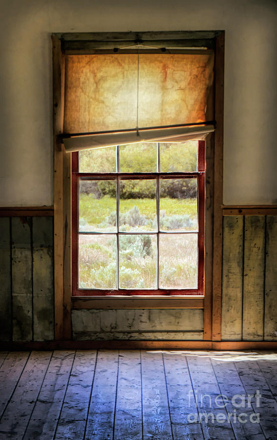 Window with Crooked Shade Photograph by Jill Battaglia