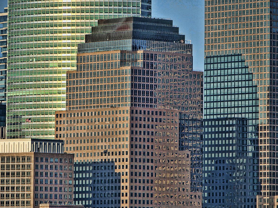 Windows , Lines, Patterns, and Colors - N Y C Skyline Photograph by Allen Beatty
