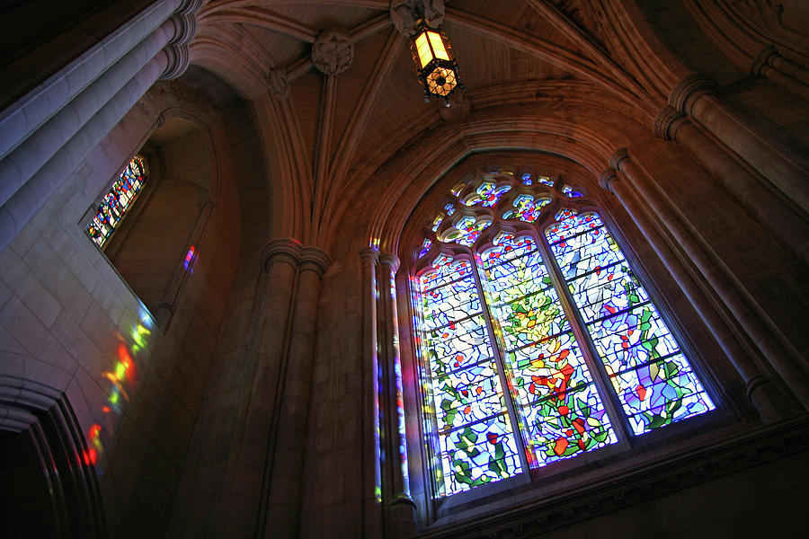 Dark Light in the National Cathedral Photograph by Cora Wandel