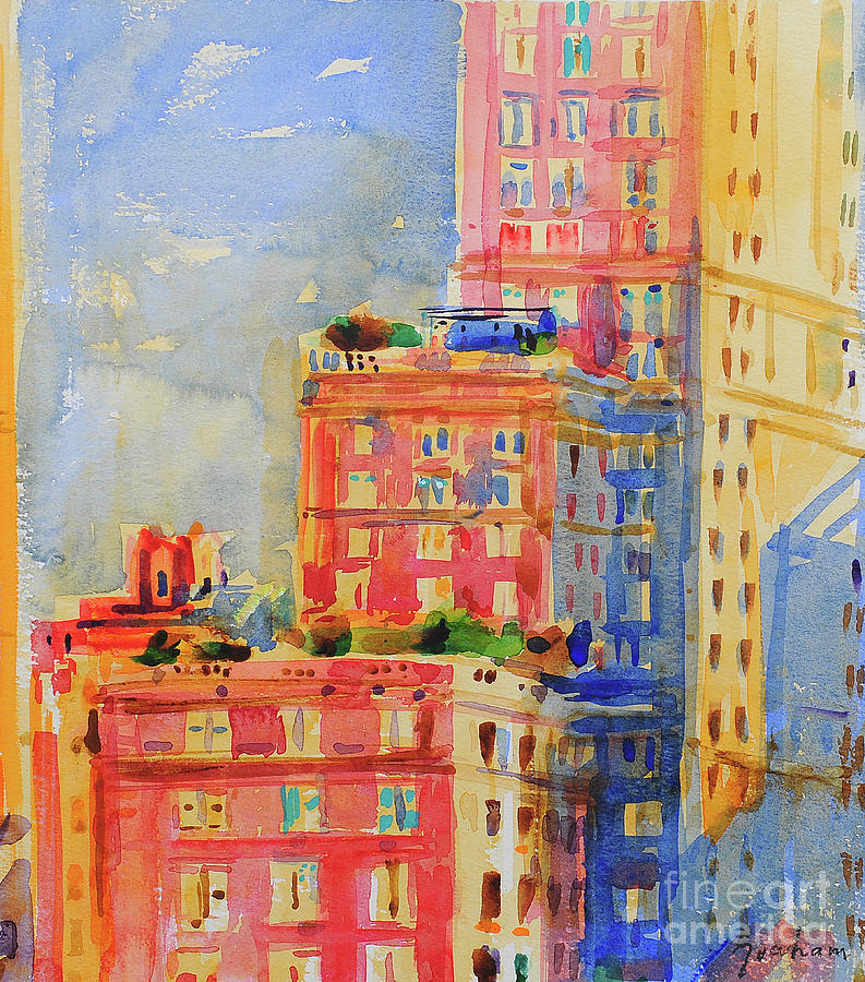 Windows in the Upper East Side Painting by Peter Graham