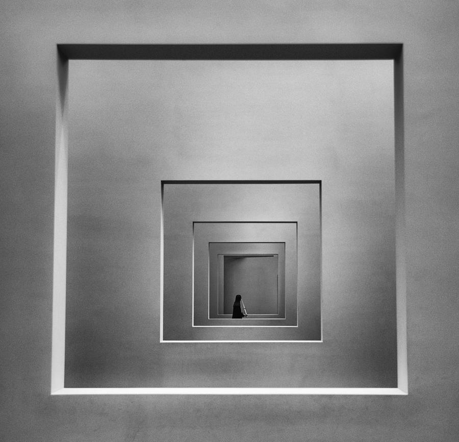 Black And White Photograph - Windows by Jm Fan