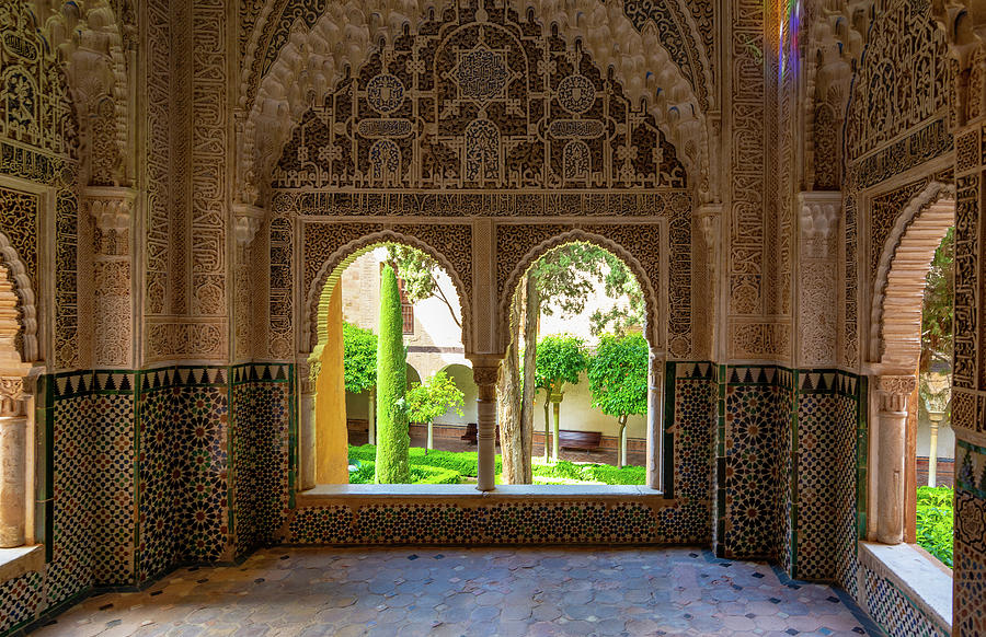 Windows of the Alhambra Photograph by Douglas Wielfaert