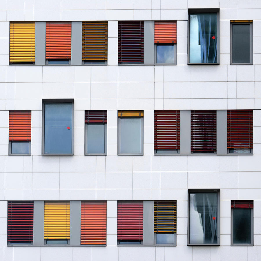 Architecture Photograph - Windows (square Version) by Michel Romaggi