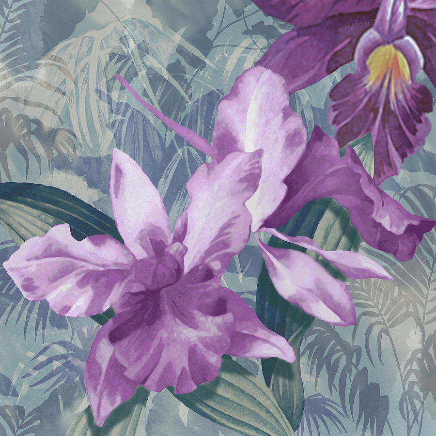 Flower Digital Art - Windsong Orchid Blooms by Bill Jackson